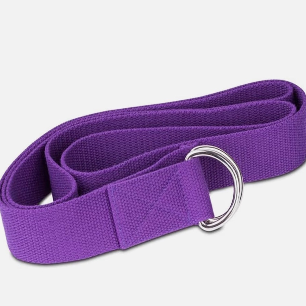 6 foot Purple Yoga Strap with D-Ring Buckle